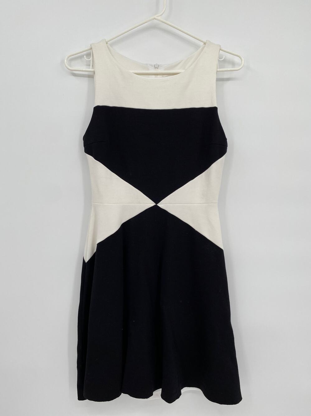 Bailey 44 Colorblock Sheath Mini Dress Black White Size Small